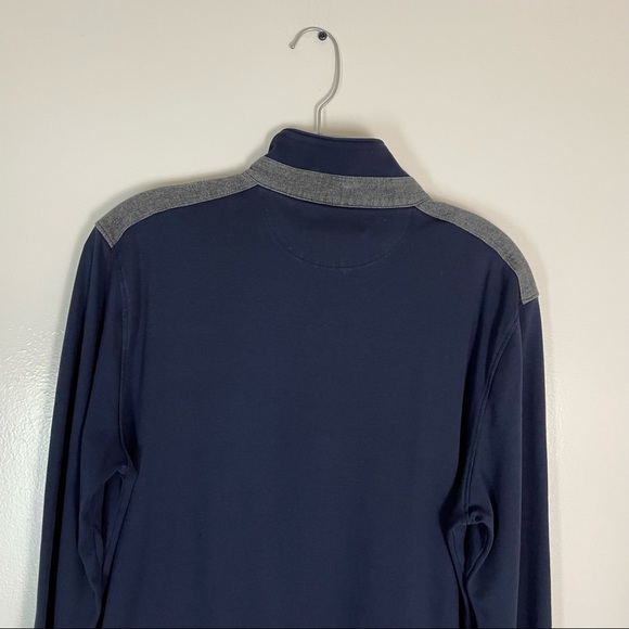 Banana Republic T-shirt Sweater Sweatshirt Luxury Touch Medium Zip Blue Long S - Picture 10 of 10